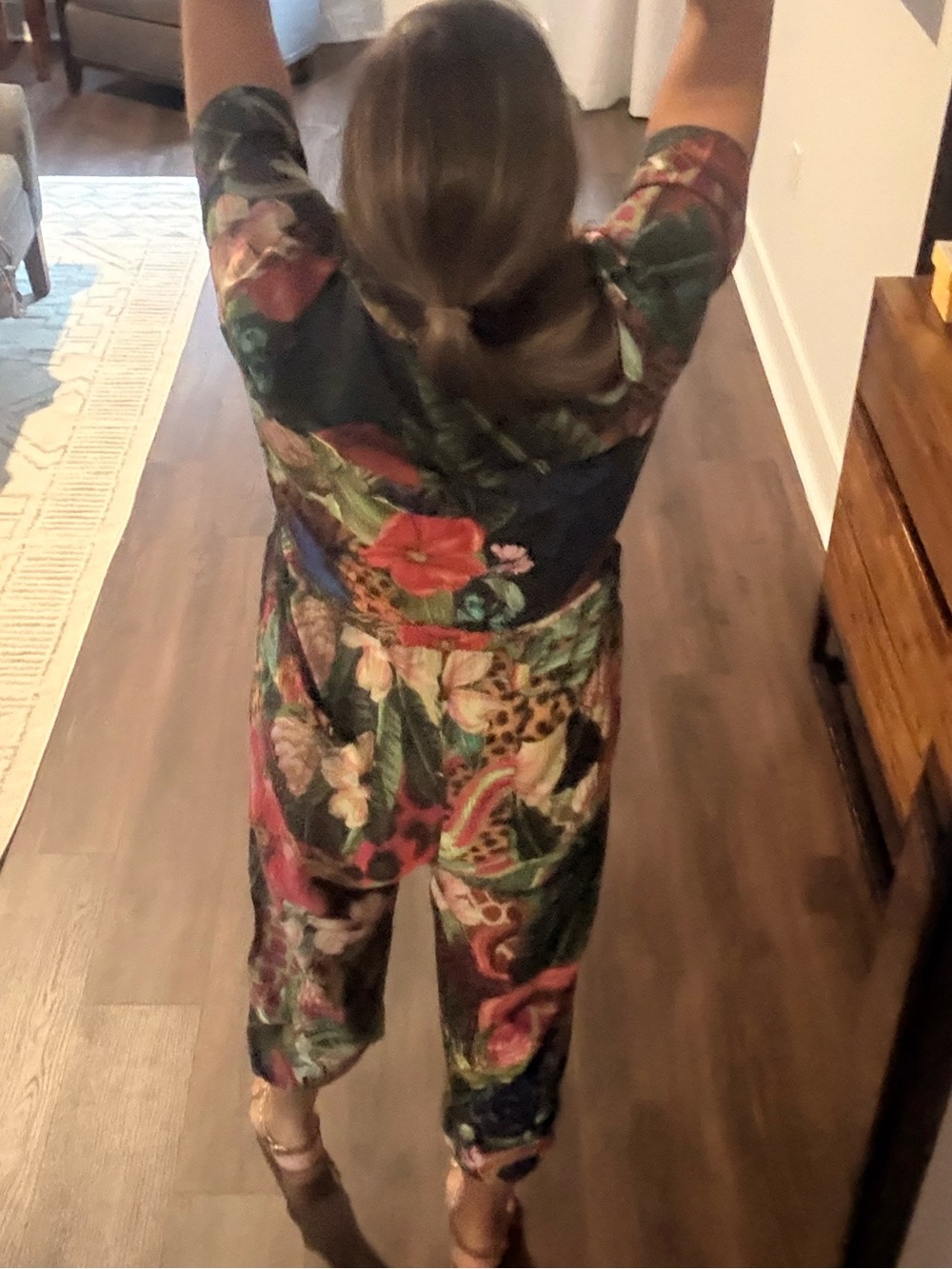 FARM Rio Multicolor Tropical Button-Front Jumpsuit - Picture 10 of 10